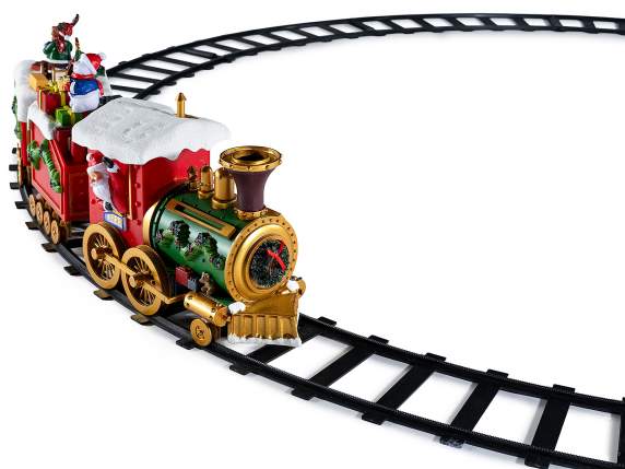 Train de Noël avec musique et lumières LED