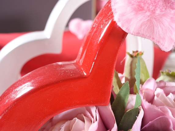 Vase en forme de coeur en céramique colorée brillante