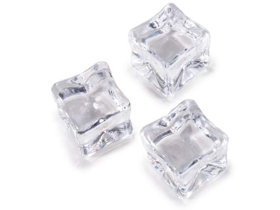 Caja de 80 cubitos de hielo artificiales decorativos