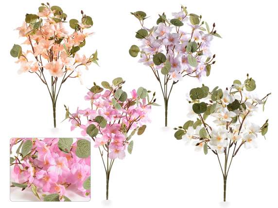 Bouquet de fleurs de pommiers artificielles en tissu