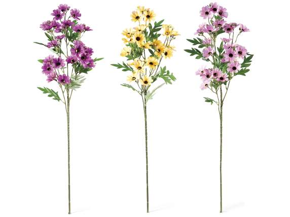 Branche de fleurs sauvages artificielles