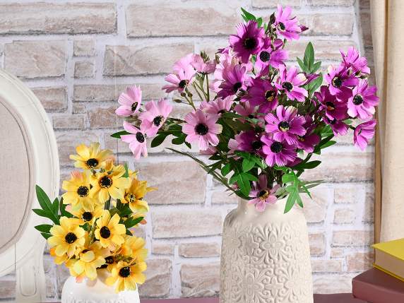 Branche de fleurs sauvages artificielles