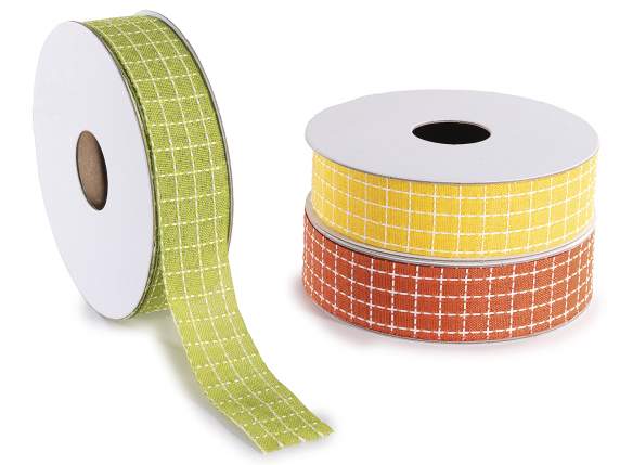 Ruban en tissu à carreaux de 25 mm