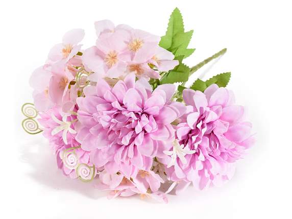 Bouquet de dahlias artificiels
