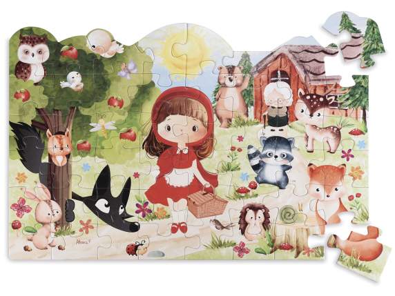 Puzzle 48 tuiles en carton avec boîte en forme