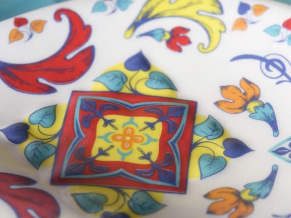 Repose-cuillère en céramique avec décorations en relief Mai