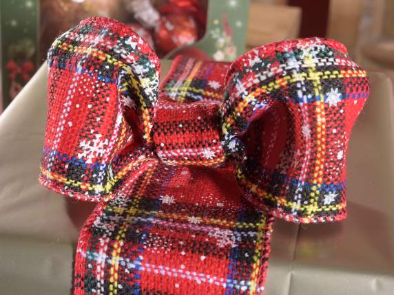 Ruban de Noël moulable en tissu Ecosse