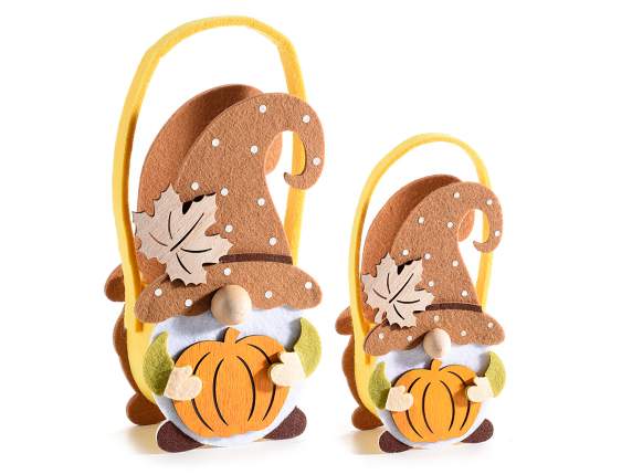 Lot de 2 sacs à main en tissu avec nain de la forêt dautomn