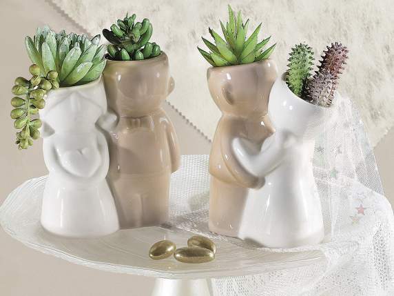 Vase en porcelaine pour un couple amoureux