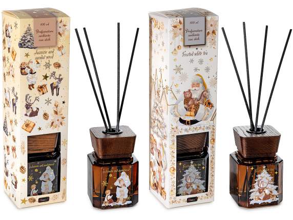 100ml Christmas print room fragrance with stick