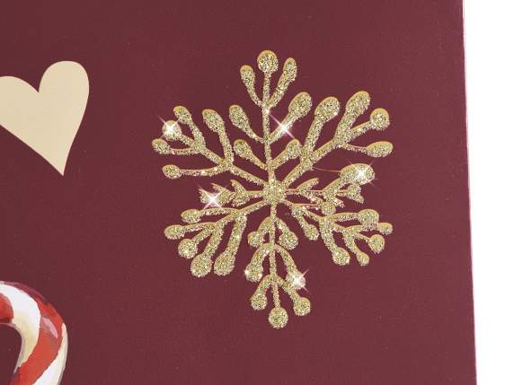 Large horizontal Christmas paper bag-envelope with handles