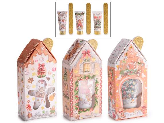 Christmas gift set with 40 ml hand cream and file