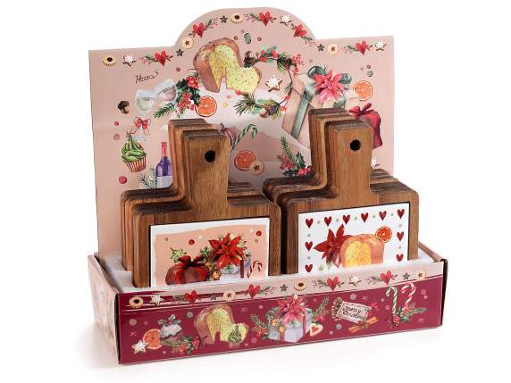 Acacia wood and ceramic cutting board