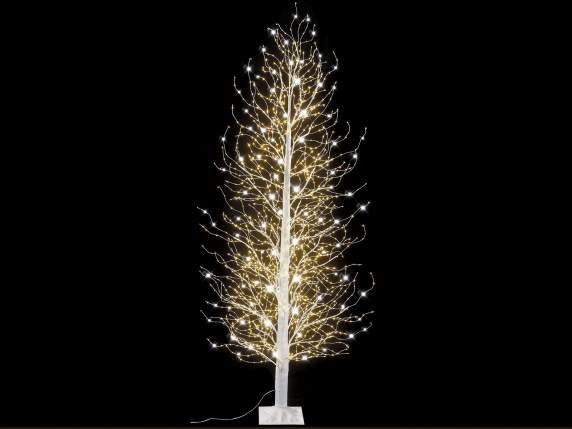 Diamond 2.40H white tree lights, 2000 warm white LEDs, 320 b