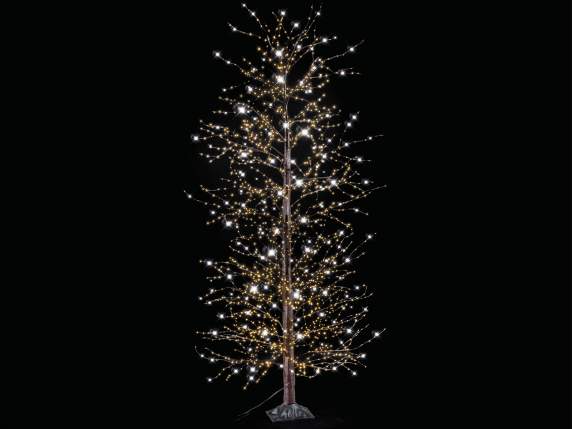 Diamond 2.40H brown tree lights, 2000 warm white LEDs