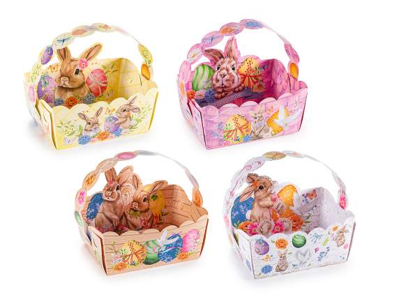 Paper tray with Easter prints and handle