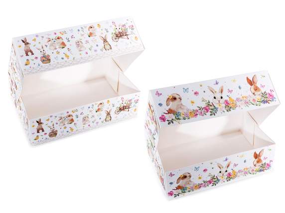 Easter printed paper box with transparent display case