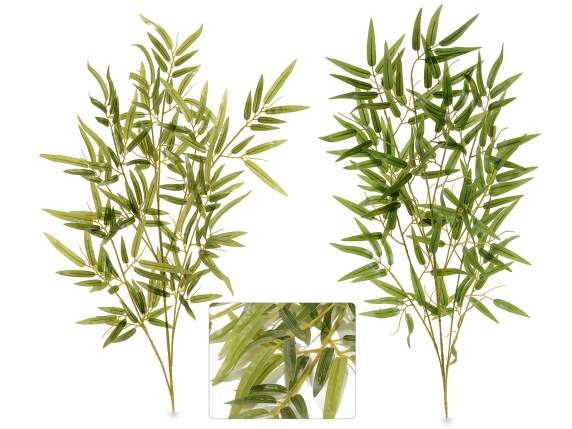Branch of artificial bamboo leaves