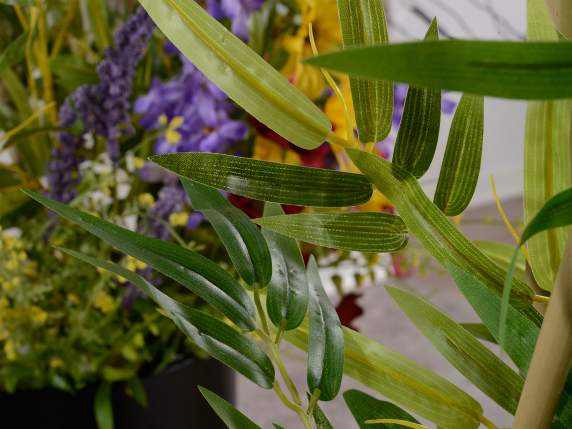 Branch of artificial bamboo leaves