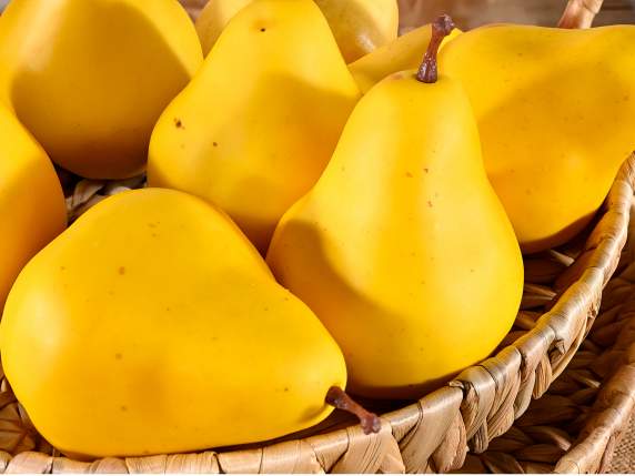 Artificial decorative yellow pear
