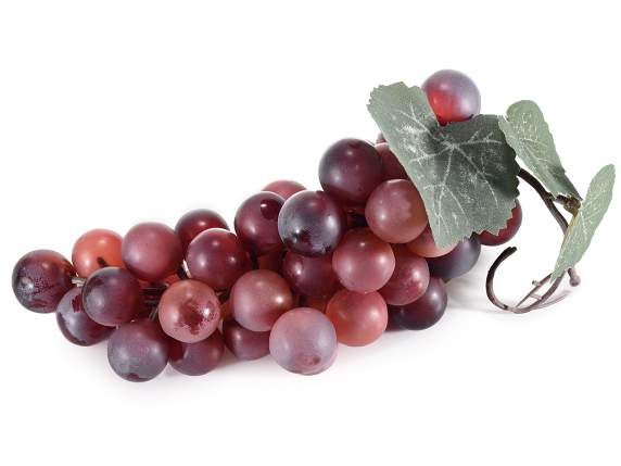 Bunch of artificial decorative red grapes