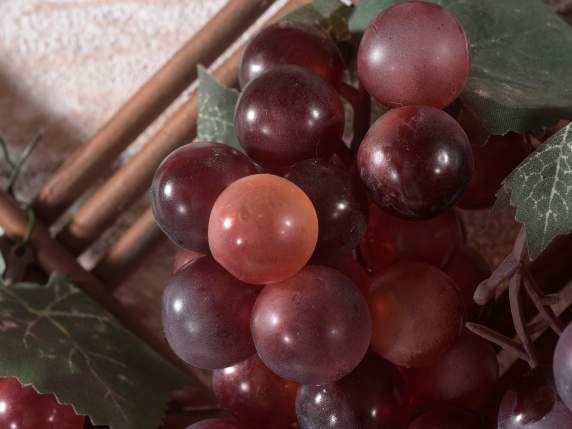 Bunch of artificial decorative red grapes