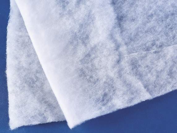 Artificial snow sheet roll in soft polyester 90 cm