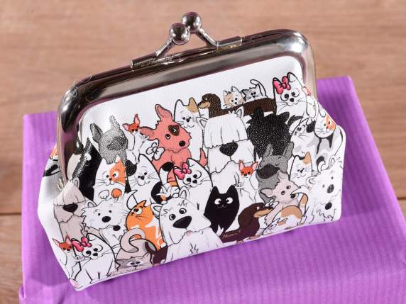 Happy Pets snap closure leatherette purse