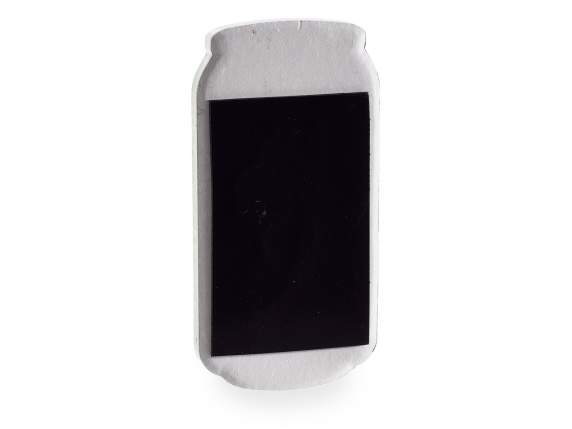 Ceramic can magnet with gold embossed details
