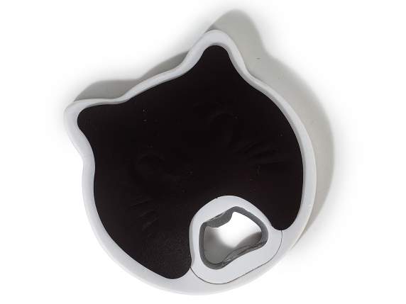 Magnetic cat-shaped bottle opener with magnet