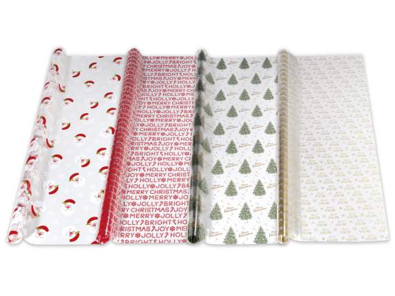 Pack of 80 Christmas sheets of transparent BOPP cellophane