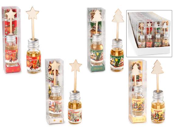 Mini room freshener 10 ml with Christmas wooden stick