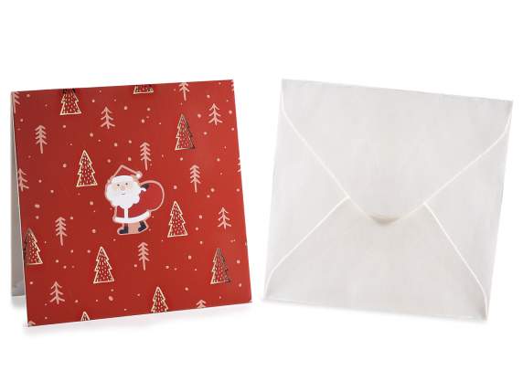 Christmas pop up greeting card with envelope