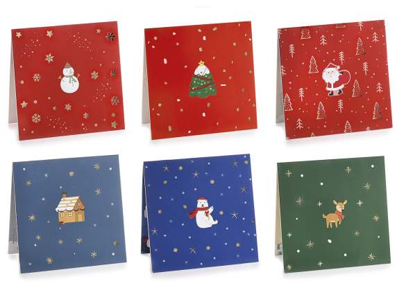 Christmas pop up greeting card with envelope