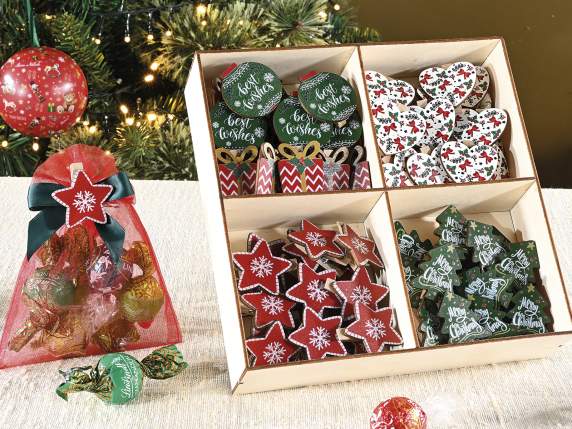 Display of 100 Christmas wooden clothespins