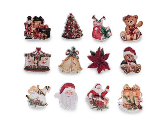 Display 288 wooden clothespins with Christmas decorations