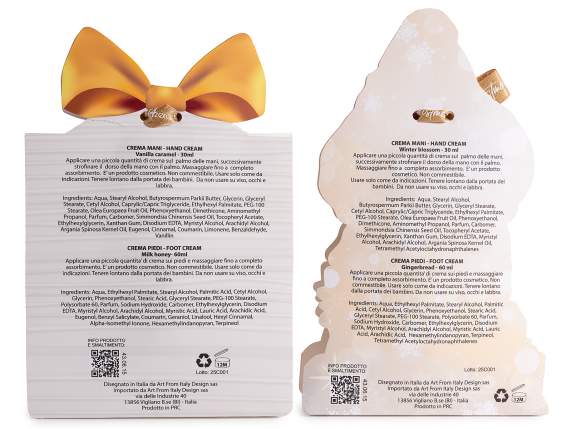 Christmas gift set with hand and foot cream