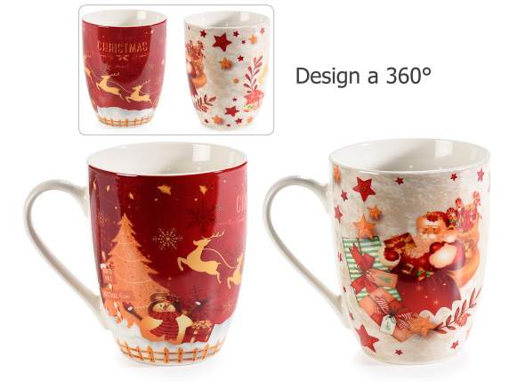 Porcelain mug Christmas Park in gift box