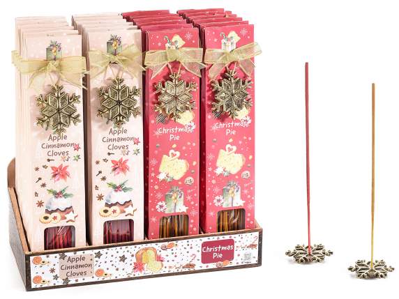Pack of 30 incense sticks with incense holder Christmas Del