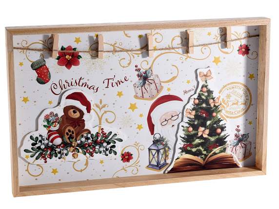 Christmas photo-message frame to hang