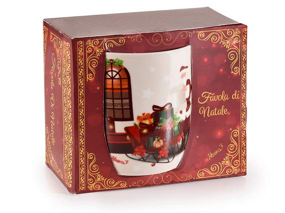 Porcelain mug Christmas fairy tale in gift box