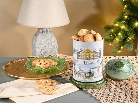 Christmas Metal Food Box with Music Box