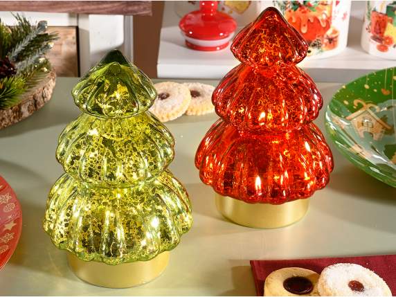 Christmas tree in worked glass with LED lights