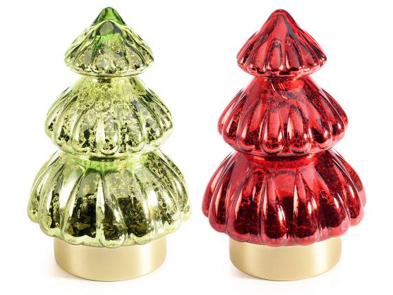 Christmas tree in worked glass with LED lights