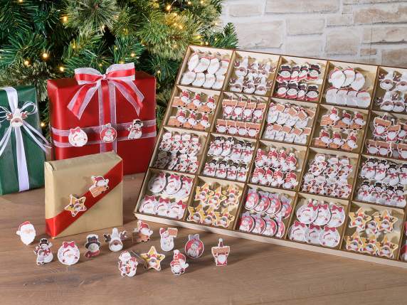 Display 288 wooden clothespins with Christmas characters