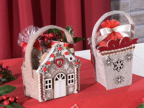 House-shaped cloth bag and gift package