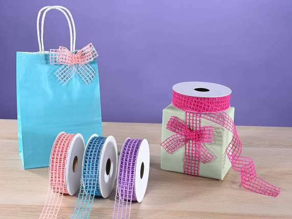 25mm colored mesh ribbon
