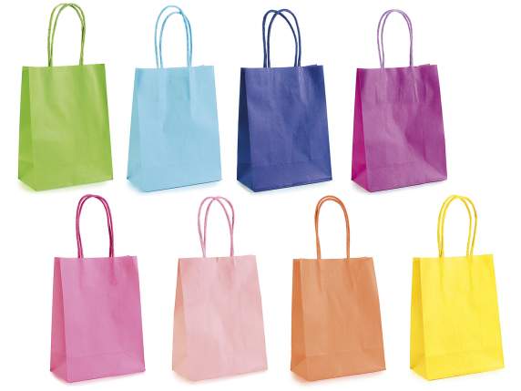 Mini colored paper bag - envelope with handles