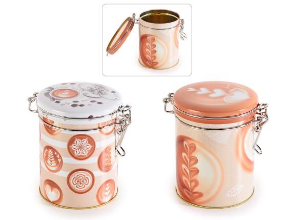 CoffeeTime metal food jar with hermetic closure