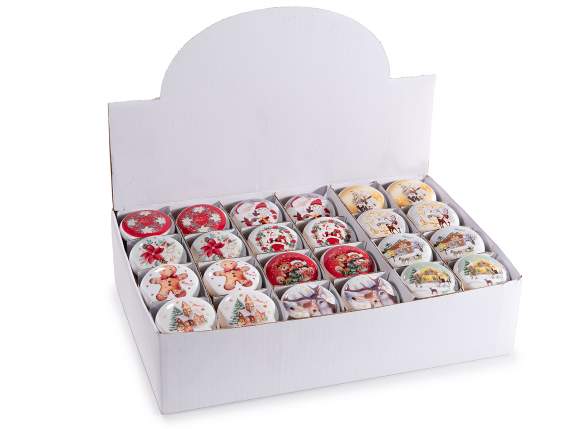 Cork and shiny ceramic stopper with Christmas decorations